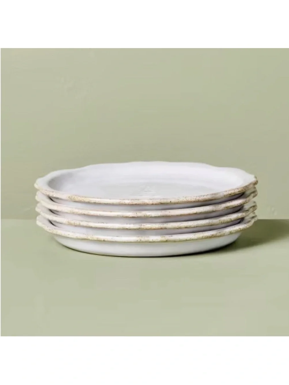 Set of 4 Hearth & Hand Magnolia Carved Evergreen Christmas Tree Appetizer Plates